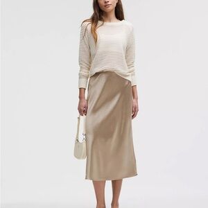 Lululemon Satin Midi Skirt Sheer Oak